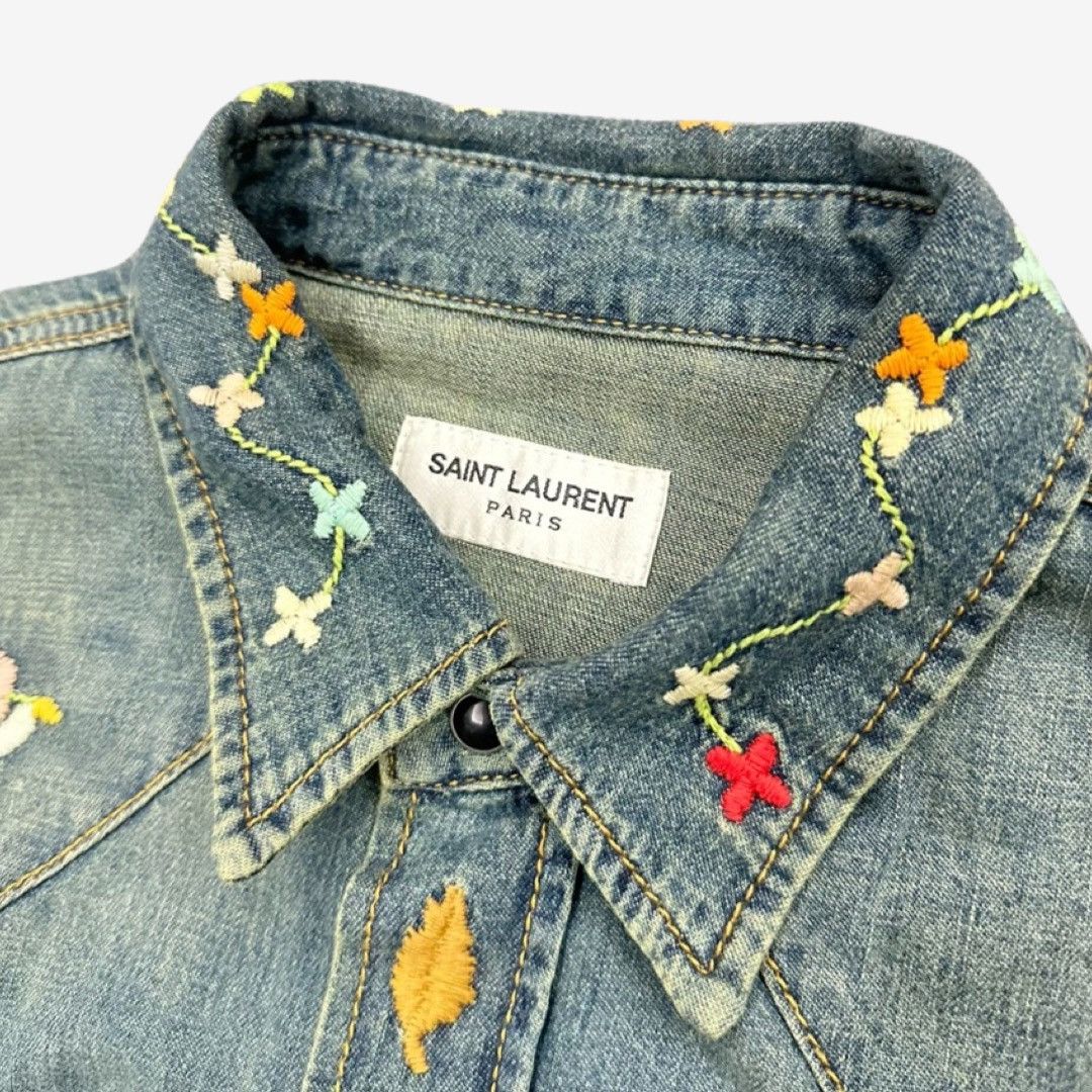 Saint Laurent Paris Saint Laurent Paris Denim Shirt Size US M / EU 48-50 / 2 - 3 Thumbnail