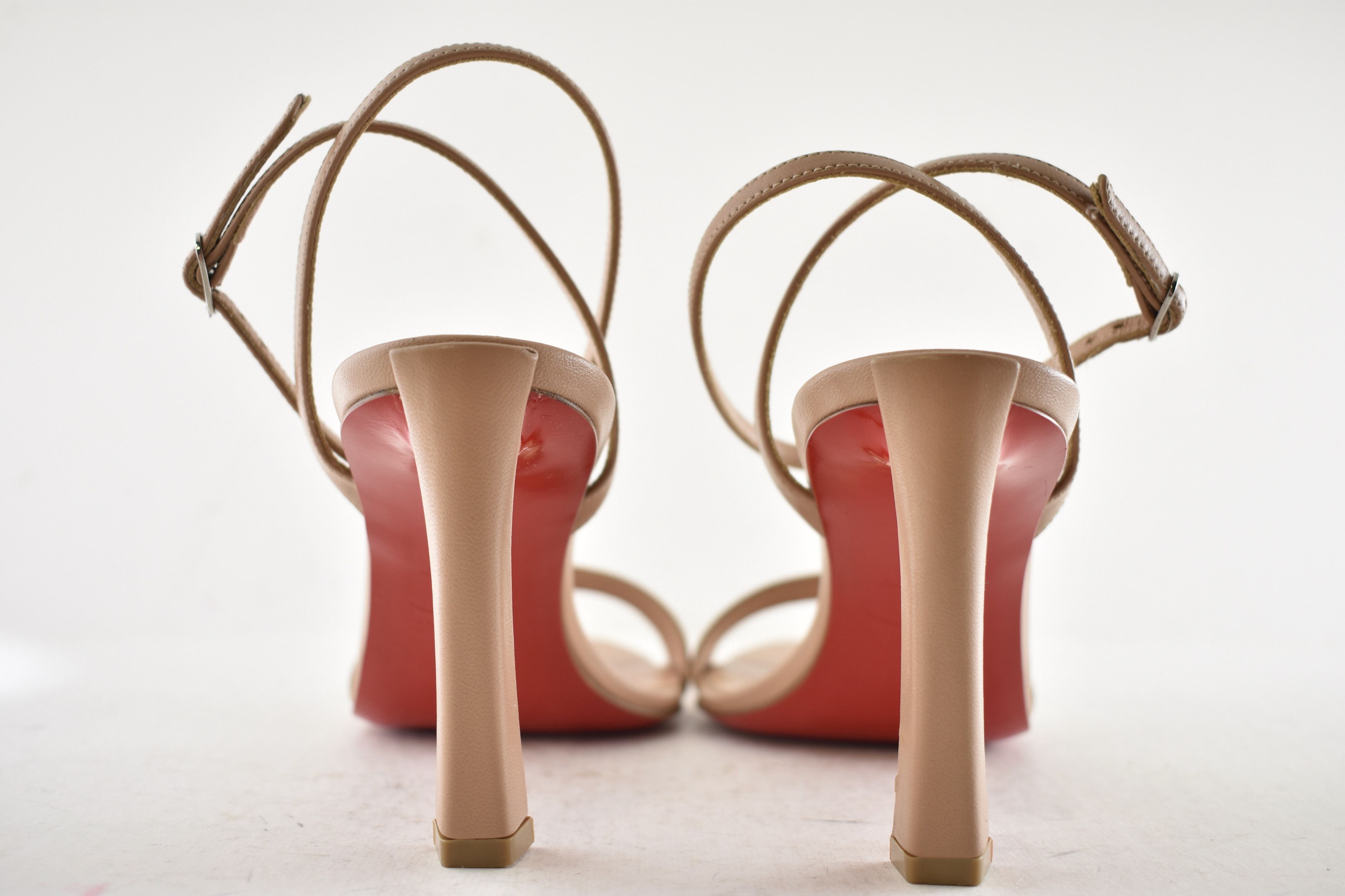 Christian Louboutin Condora Queen 85 Blush Nude Ankle Strap Sandal Heel 40.5 Size US 10.5 / IT 40.5 - 13 Thumbnail