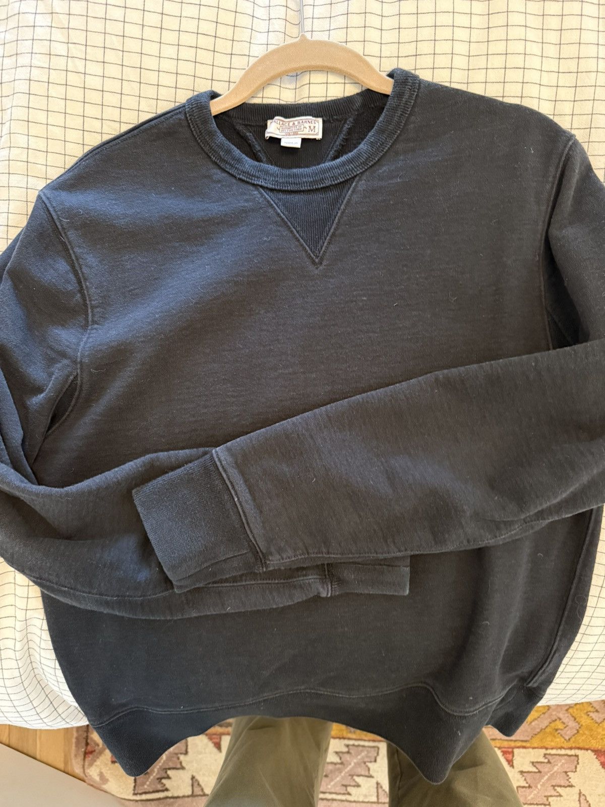 J.Crew Wallace Barnes Wallace Barnes heavyweight black sweatshirt Grailed