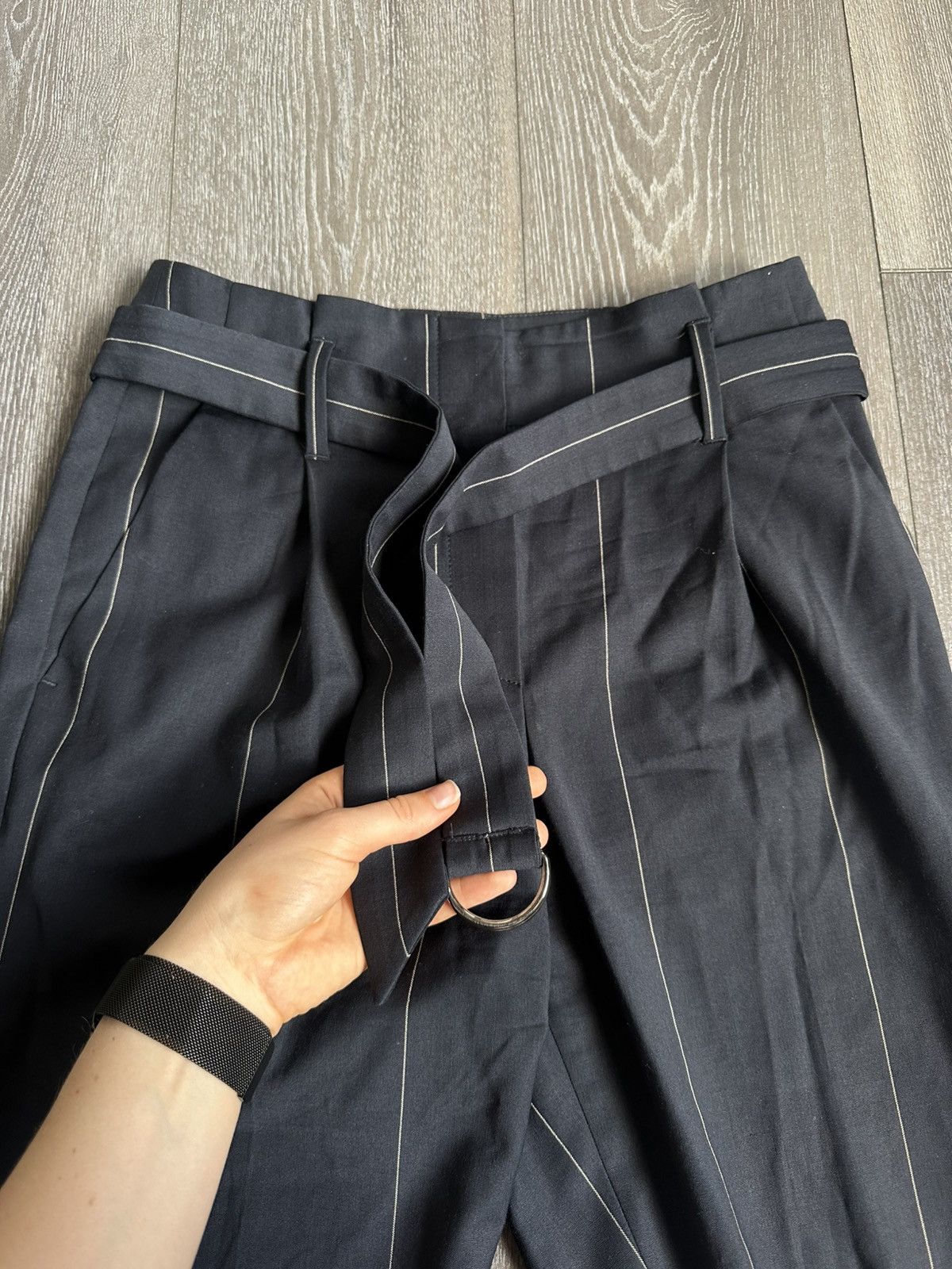 Brunello Cucinelli Classic Brunello Cucinelli Striped Trousers with Waistband Size 26" / US 2 / IT 38 - 7 Thumbnail