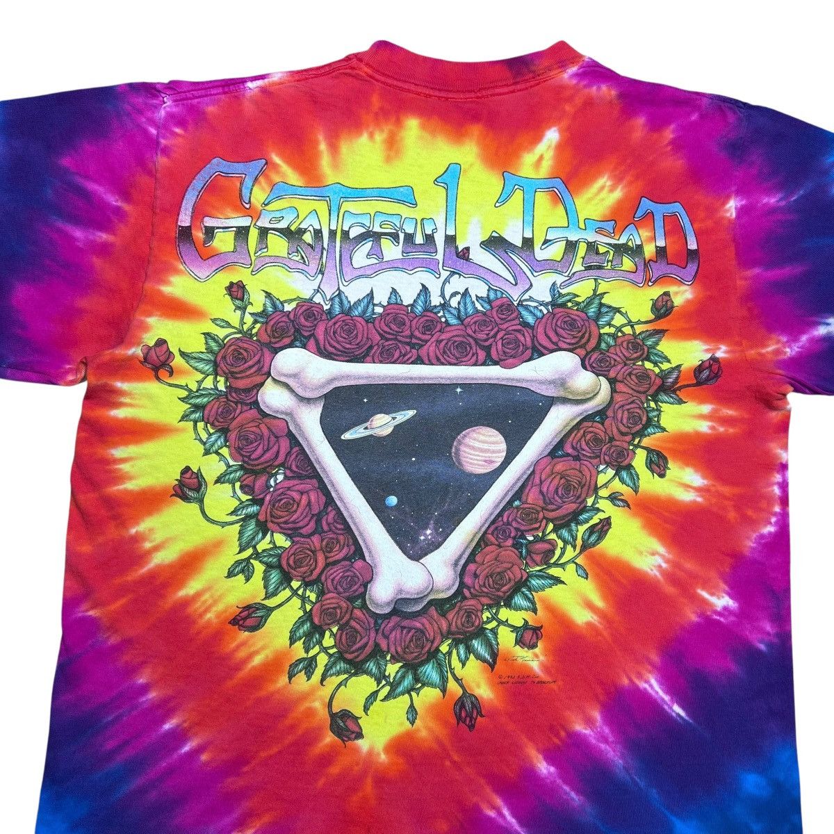 Band Tees Vintage 1992 Grateful Dead Steal Your Face Space Tie Dye Tee Size US M / EU 48-50 / 2 - 11 Thumbnail