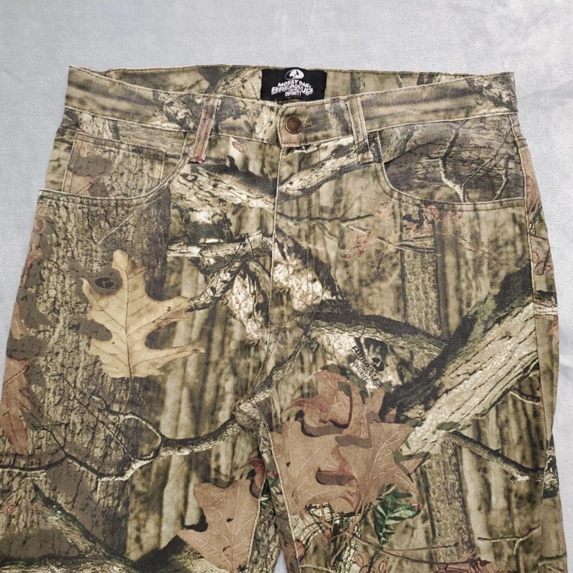 Vintage Mossy Oak Infinity Camo Pants Mens L Twill Camouflage Jeans Retro Hunting Cargo 5-Pocket USA Outdoor Mens Size US 33 - 3 Thumbnail