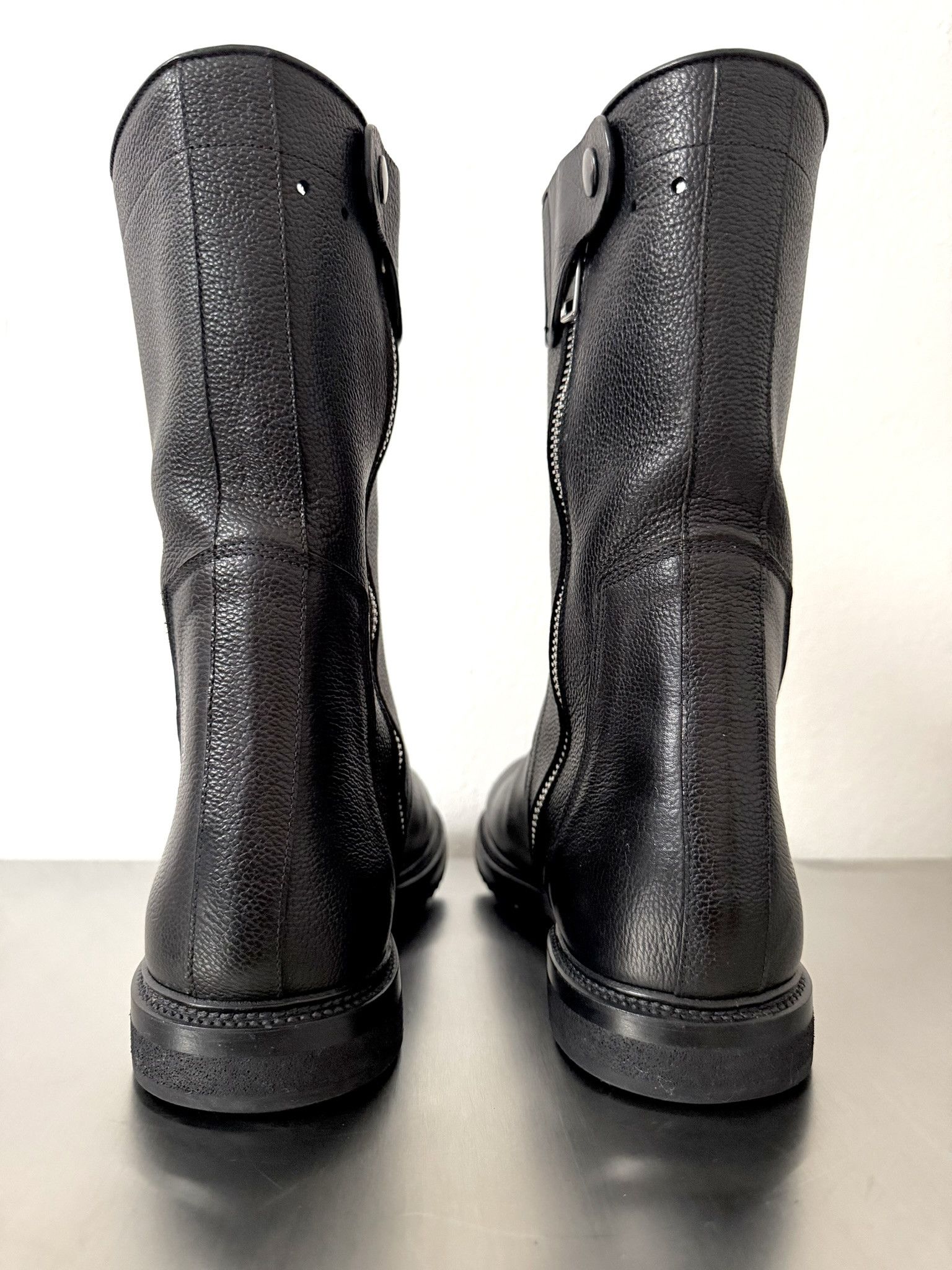 Rick Owens Rick Owens Black Leather Zip Boots EU44 / UK10 Size US 11 / EU 44 - 12 Thumbnail