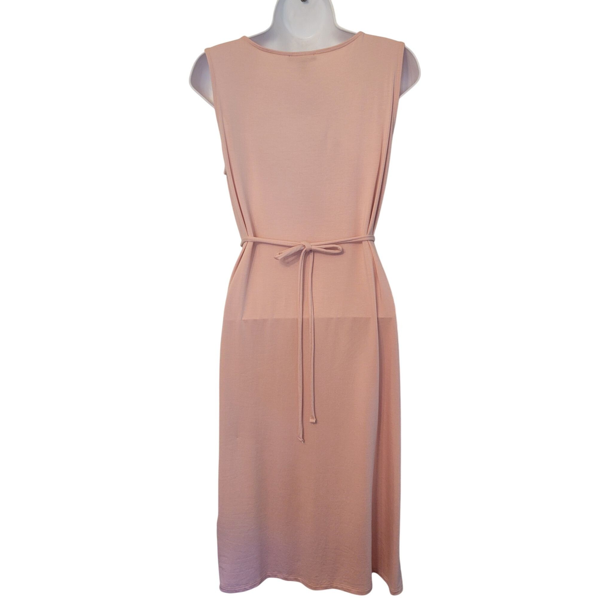 Eileen Fisher Eileen Fisher Pink XS Fine Jersey Sleeveless Tie Dress Stret Size XS / US 0-2 / IT 36-38 - 3 Thumbnail