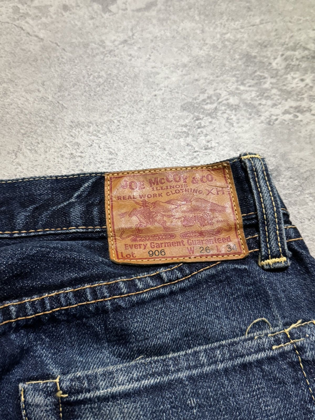 The Real McCoy's Joe McCoy Lot.906 Denim Selvedge distressed jeans Size US 28 / EU 44 - 11 Thumbnail