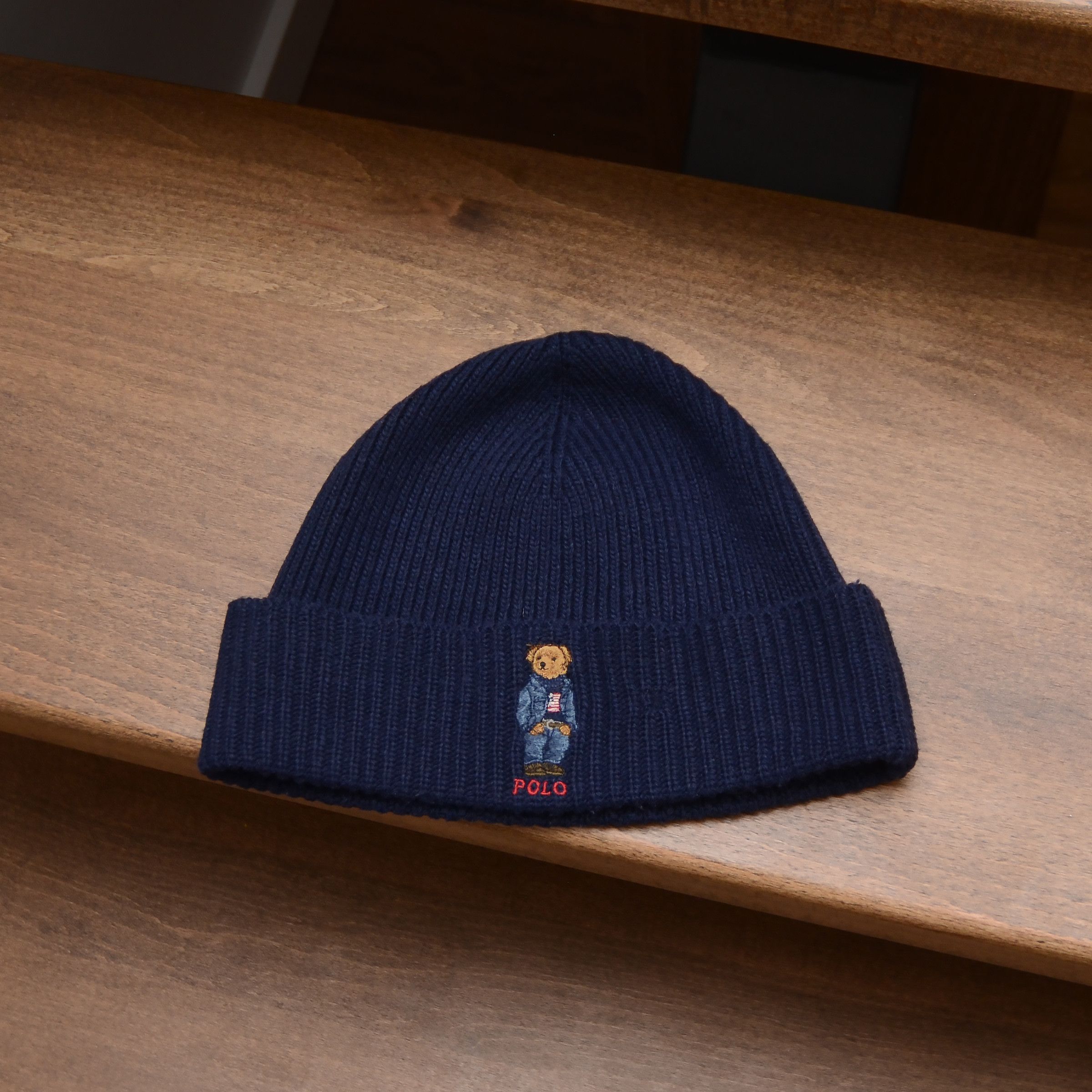 Polo Ralph Lauren Polo Ralph Lauren Bear Beanie One Size Navy Blue Size ONE SIZE - 4 Thumbnail