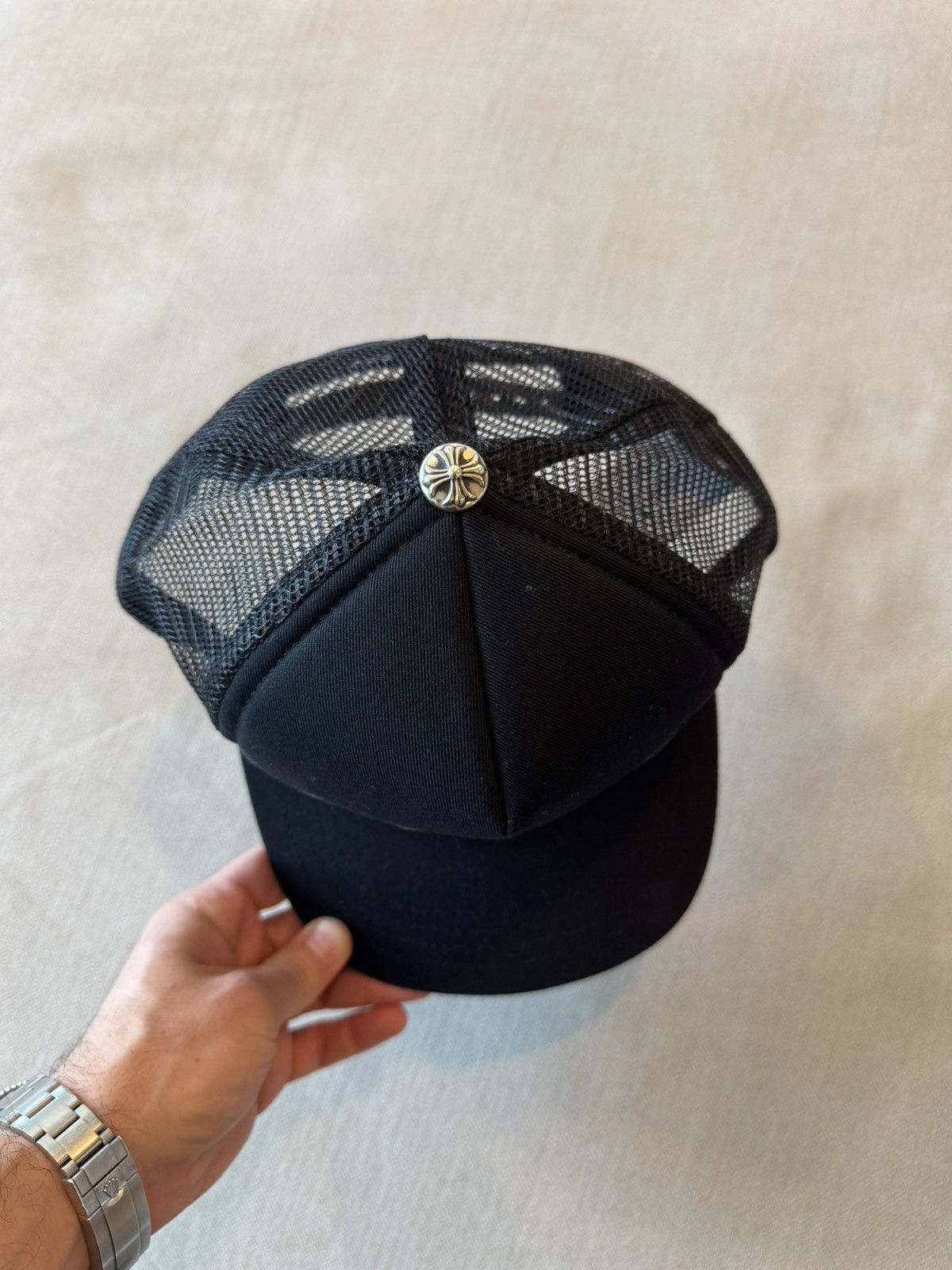 Chrome Hearts Chrome Hearts Fuck Patch Leather Spell Out Trucker Hat Size ONE SIZE - 3 Thumbnail