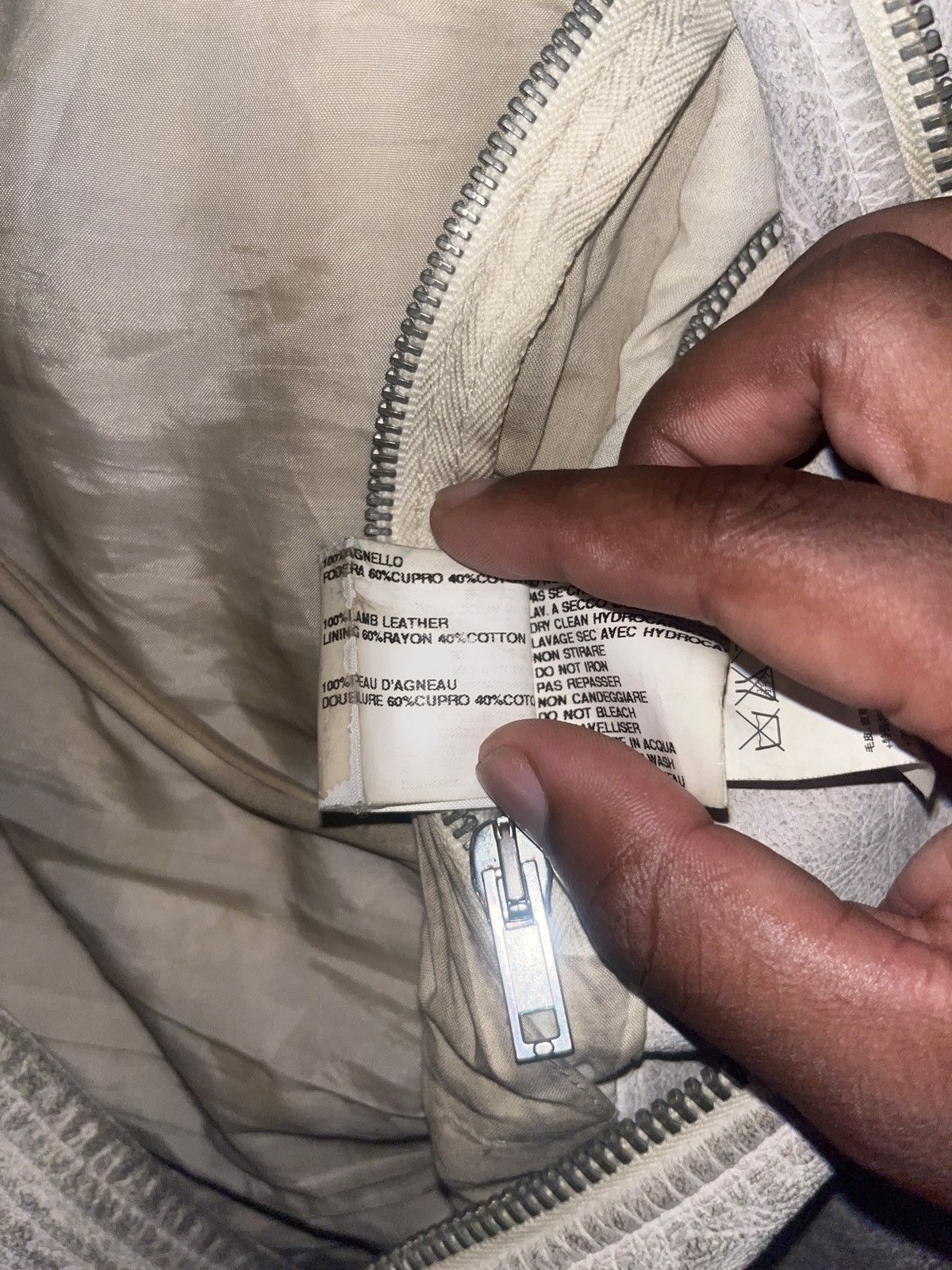 Rick Owens Rick Owens Olmar and mirta Blistered Leather Intarsia Jacket Size US S / EU 44-46 / 1 - 4 Thumbnail