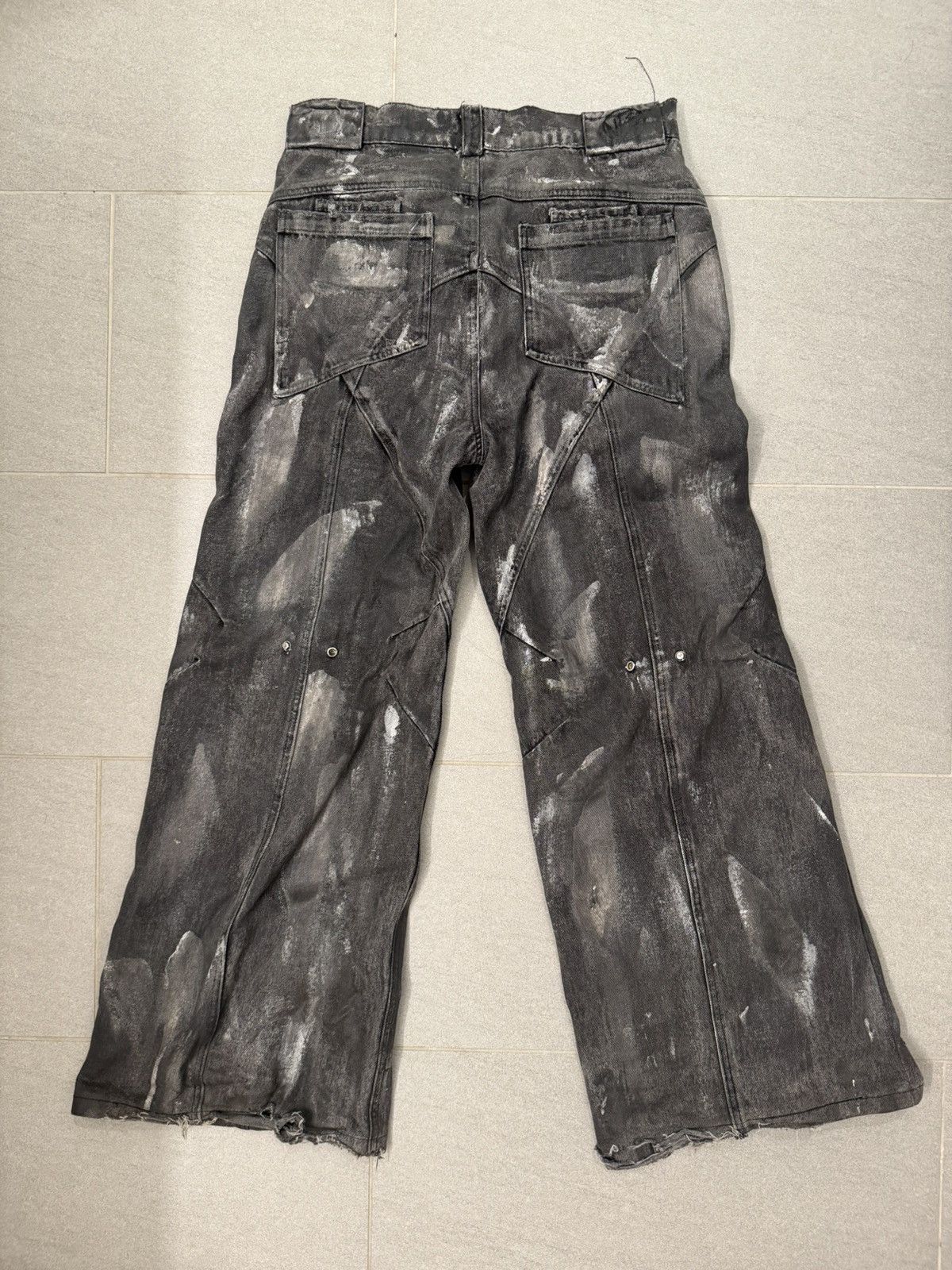 No Faith Studios BLACK ARTISANAL DUNE DENIM Size US 32 / EU 48 - 4 Thumbnail