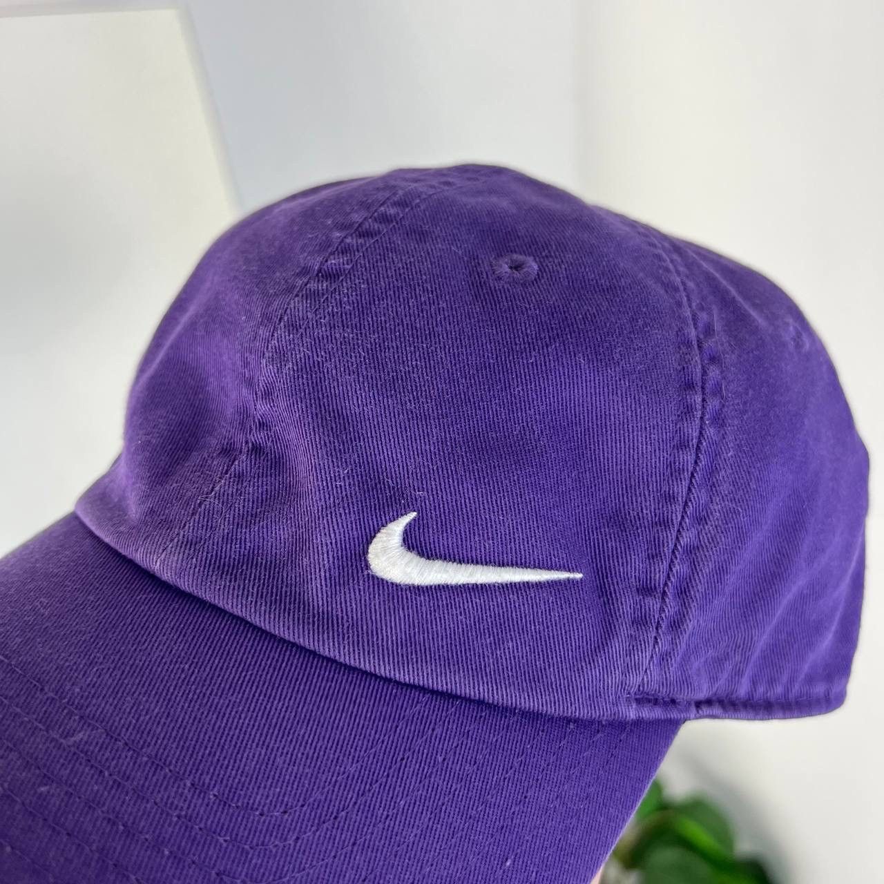Nike Vintage Y2K Nike Swoosh Purple Baseball Cap Size ONE SIZE - 2 Thumbnail