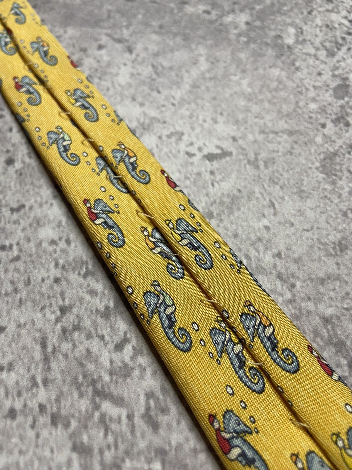 Hermes Hermes 100% silk Tie Seahorse Jockey France Size ONE SIZE - 11 Thumbnail