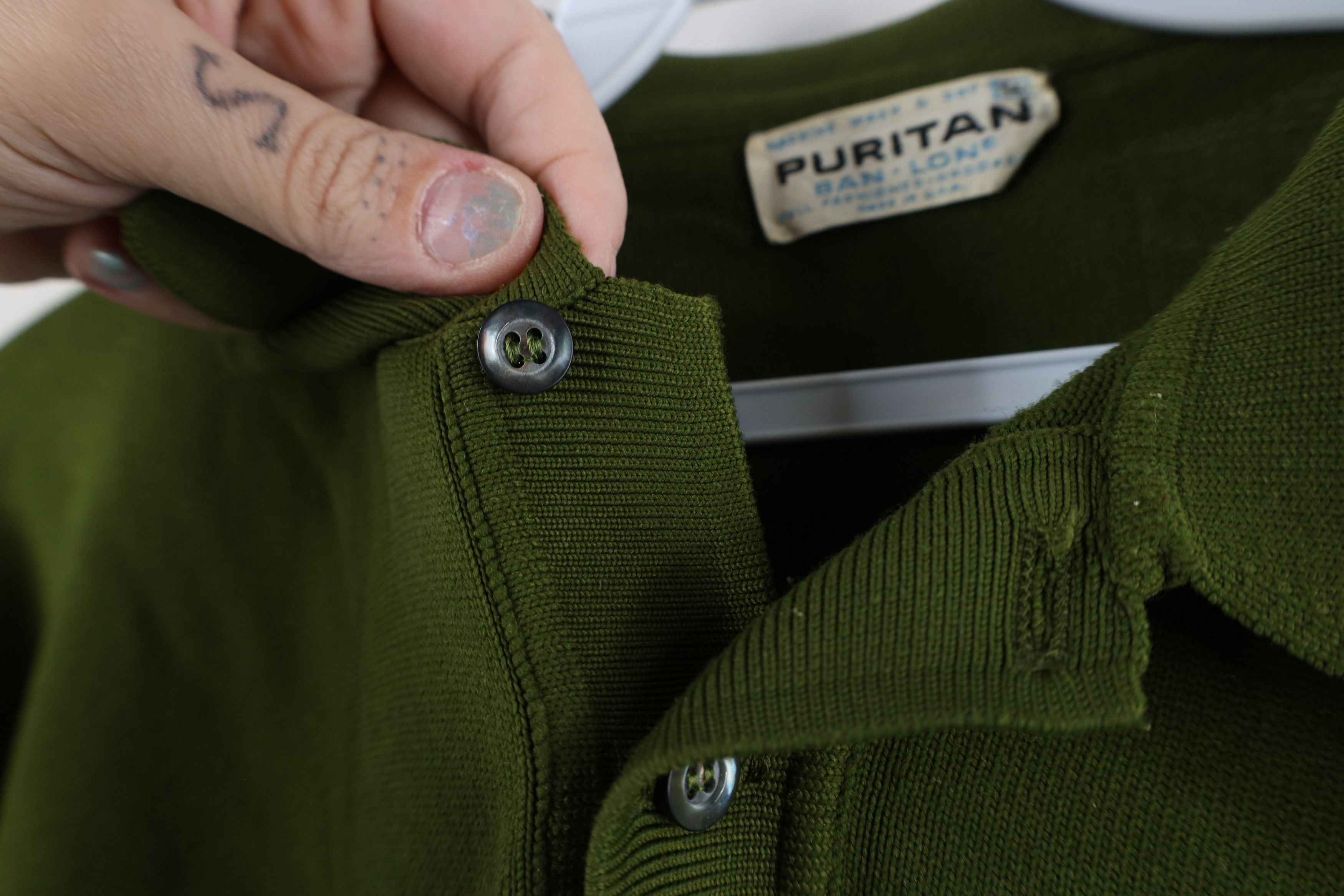 Vintage Vintage 60s 70s Streetwear Long Sleeve Polo Avocado USA Size US M / EU 48-50 / 2 - 6 Thumbnail