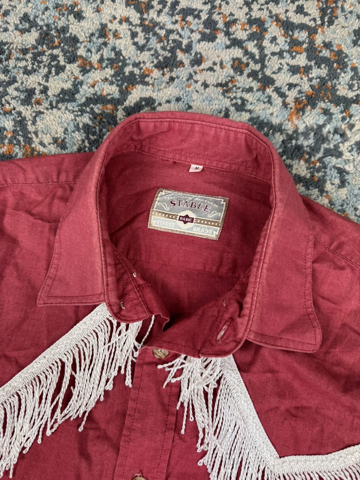 Cowboy Equipment × Japanese Brand × Vintage Vintage 70s Cowboy style shirt with fringes Americana ranch Size US L / EU 52-54 / 3 - 9 Thumbnail