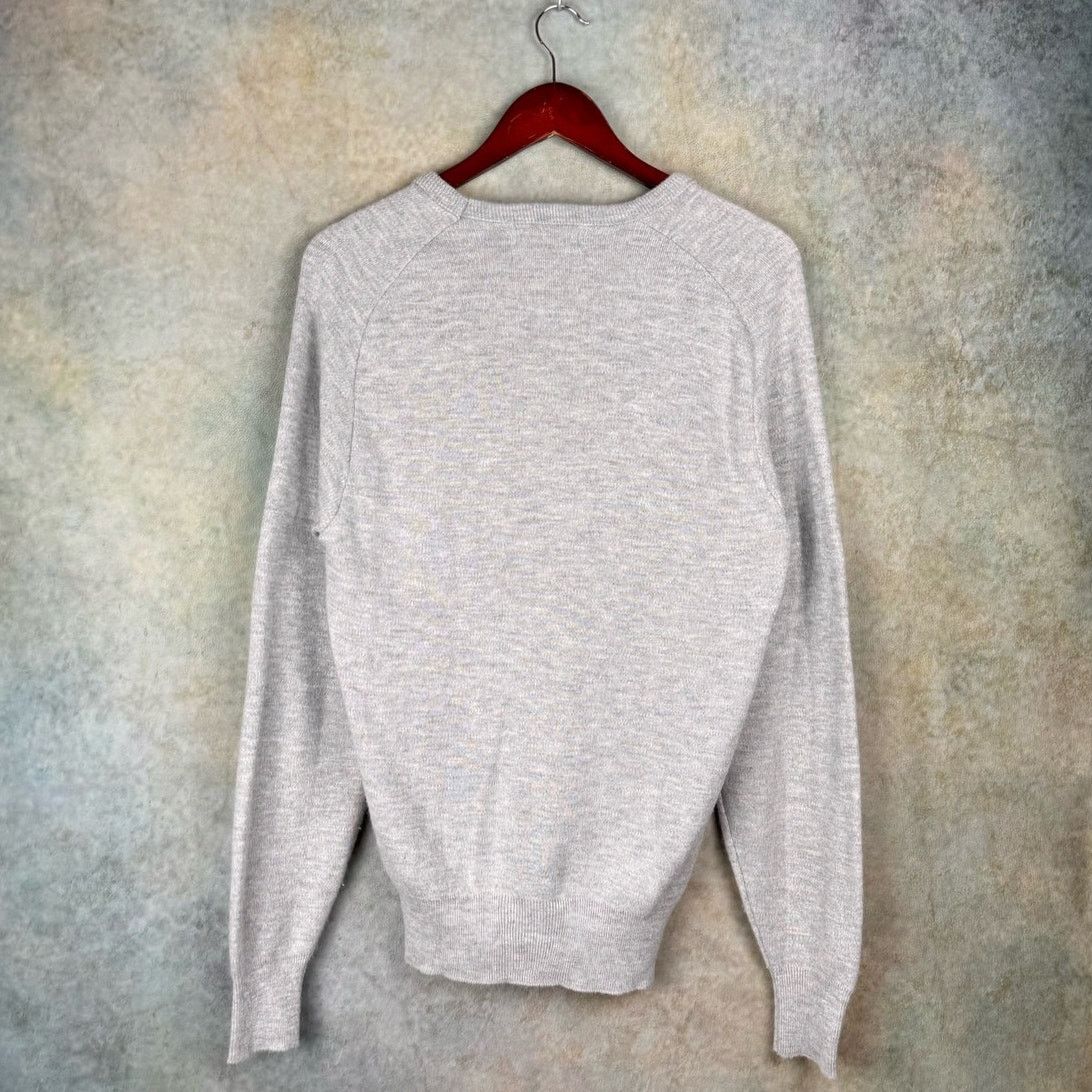 Logo 7 × Vintage VTG 70s Logo 7 College Knit Sweater Sz L Gray Size US L / EU 52-54 / 3 - 3 Thumbnail