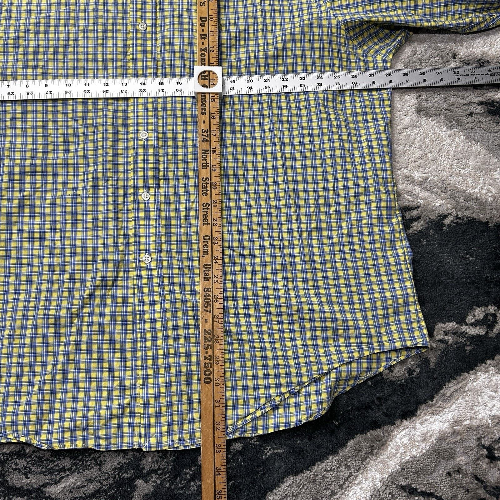 Lauren Ralph Lauren Polo Ralph Lauren Mens Medium Blake Cotton Yellow Plaid Size US XL / EU 56 / 4 - 5 Thumbnail