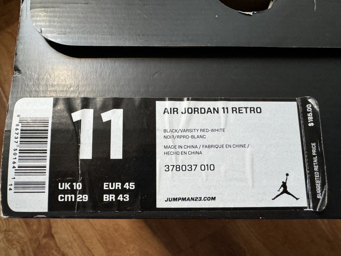 image of Jordan Brand 11 Bred (2012 Release Year) Shoes in Black, Men's