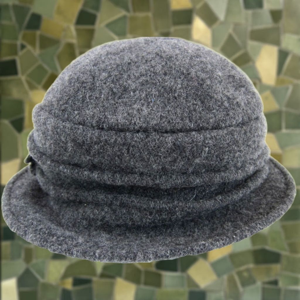 Vintage Seeberger 100% Virgin Wool Grey Floral Boiled Ribbed Cloche Beanie Hat OS Women Beanie Wool Grey Floral Cloche Hat OS Size ONE SIZE - 1 Thumbnail