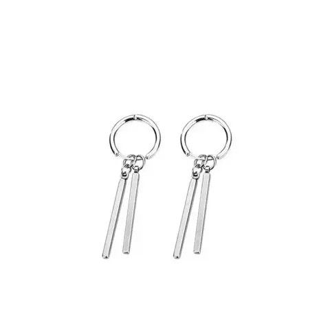 Other Spinner Stainless Steel Hoop Earrings Size ONE SIZE - 3 Thumbnail