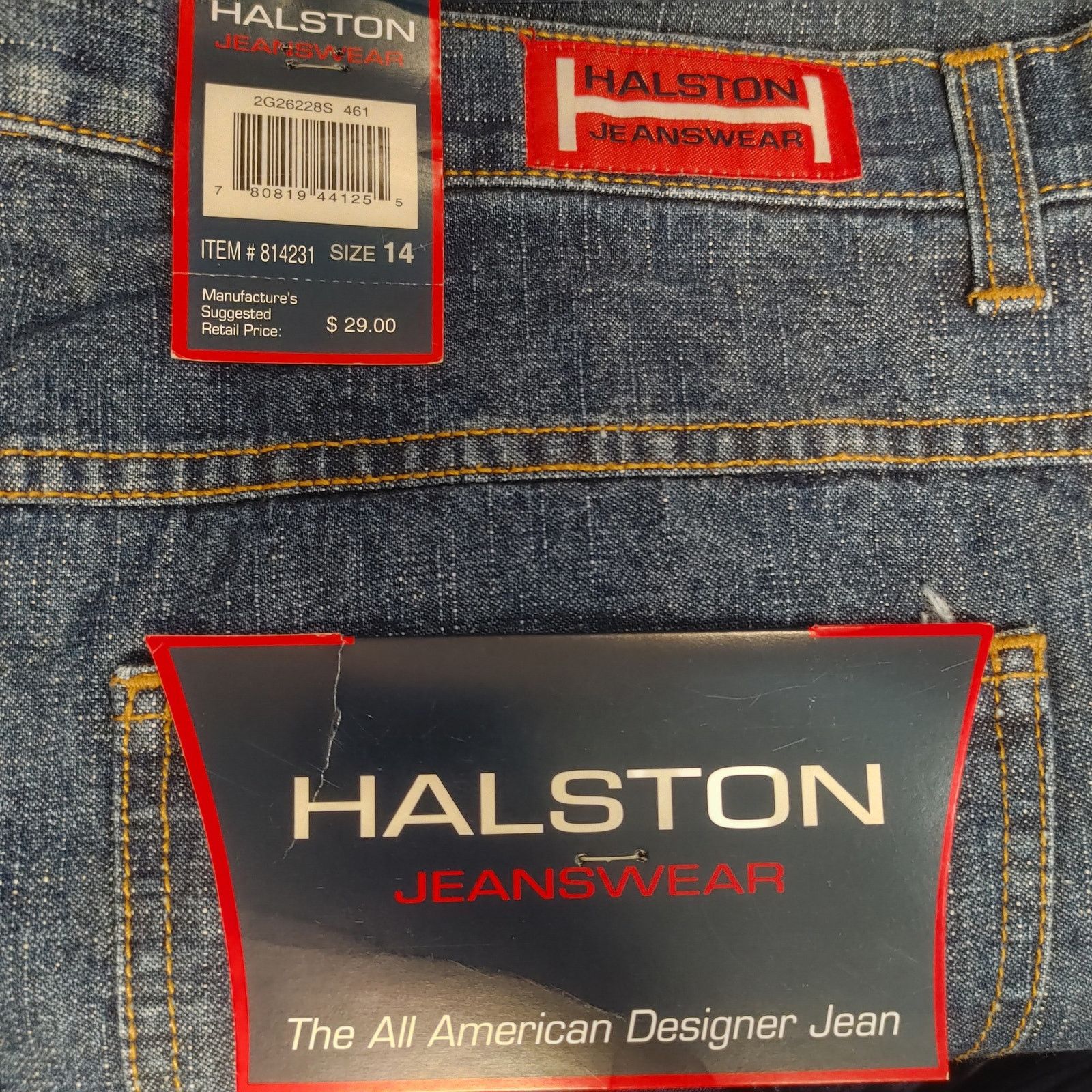 Halston Haltson Jean Wear Women 14 Dark Wash Navy Denim Mom Shorts Size 36" / US 14 / IT 50 - 4 Thumbnail