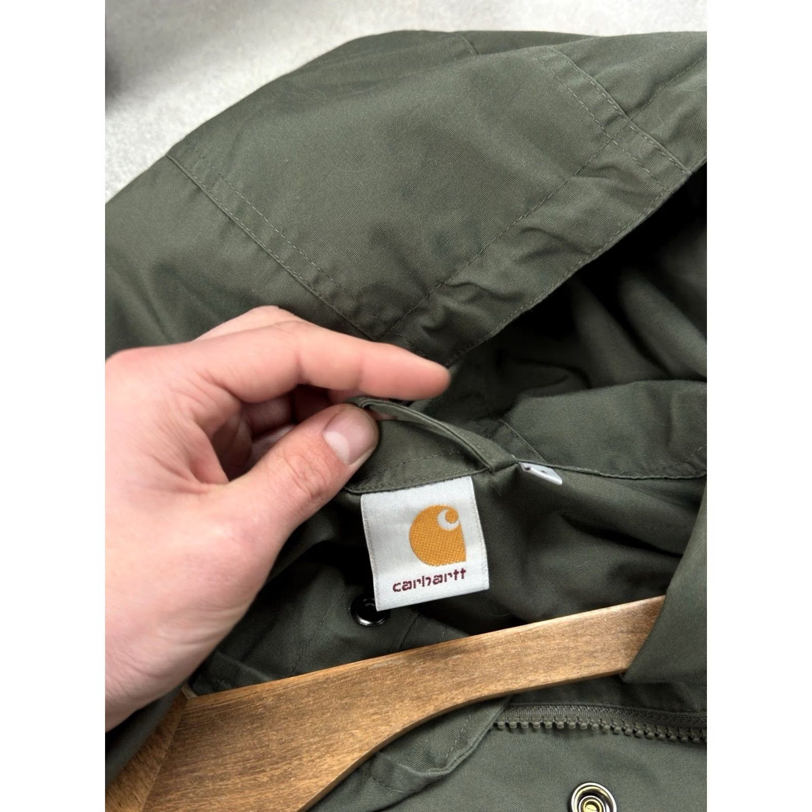Carhartt VINTAGE Carhartt Jacket Parka Mens M Green 80s 90s Retro Army Streetwear Cargo Zip Chest 55cm Length 72cm Size US M / EU 48-50 / 2 - 6 Thumbnail