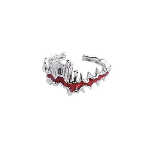 Handmade × Jewelry Abstract Ring Spikes Silver Modern Punk Art Psychedelic Size ONE SIZE - 1 Thumbnail