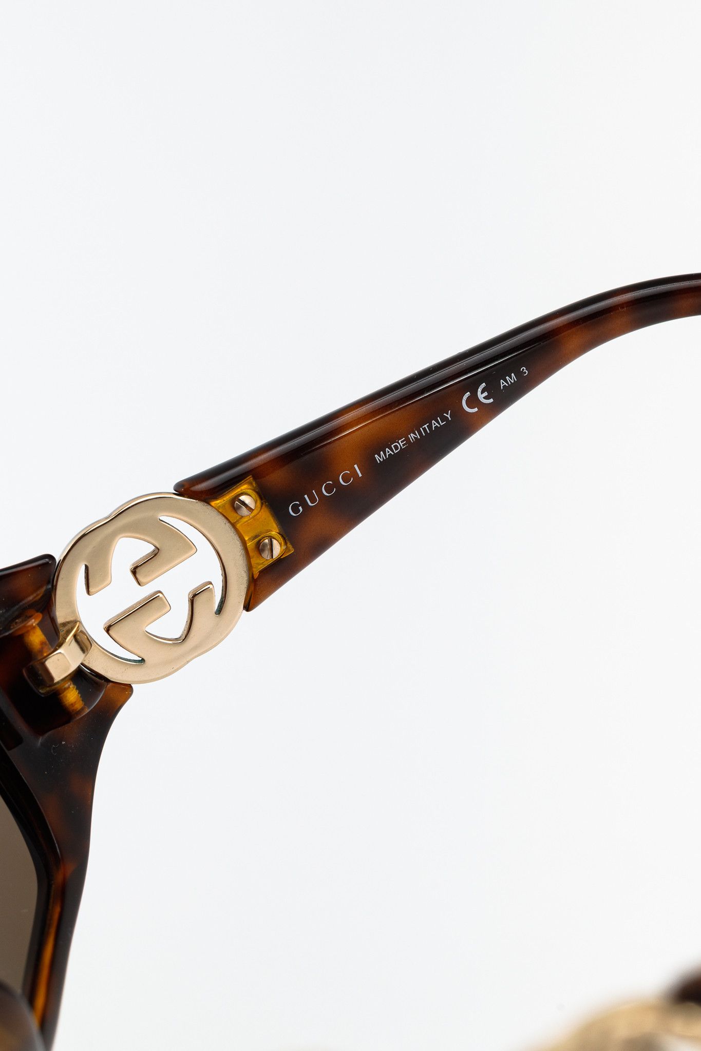 Gucci Gucci GG3504 Tortoiseshell GG-Hinge Rectangular Sunglasses Size ONE SIZE - 9 Thumbnail