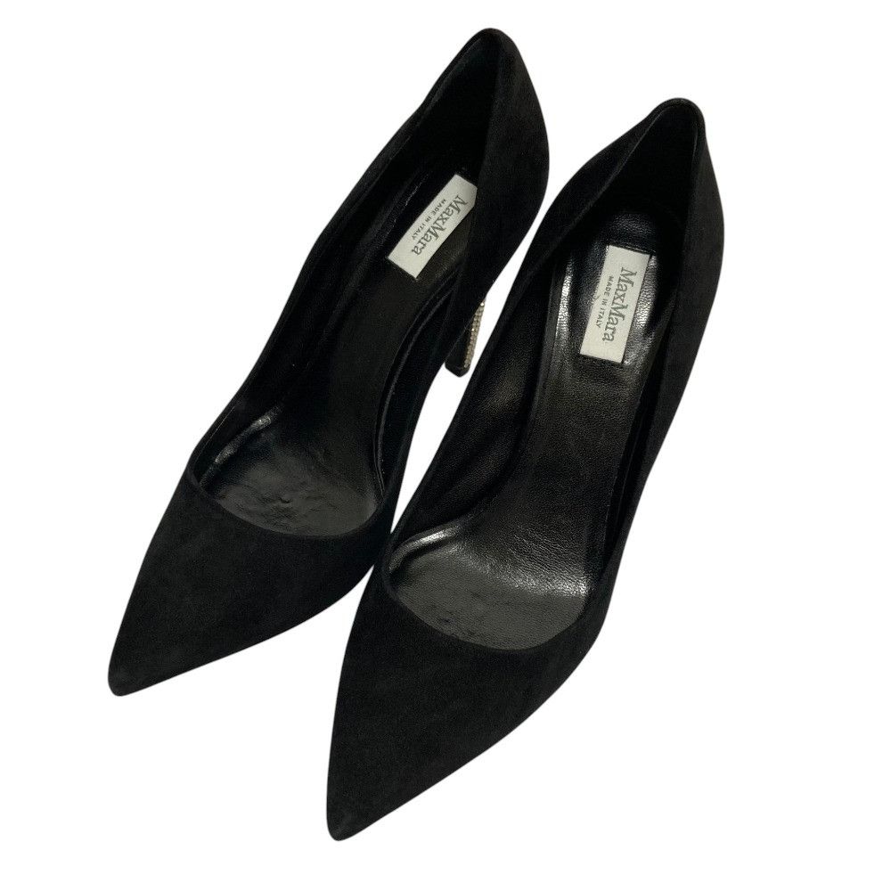 Max Mara Max Mara Max Mara Rhinestone Heel Pointed Toe Pumps Leather Shoes DUTY FREE for USA Size ONE SIZE - 1 Thumbnail
