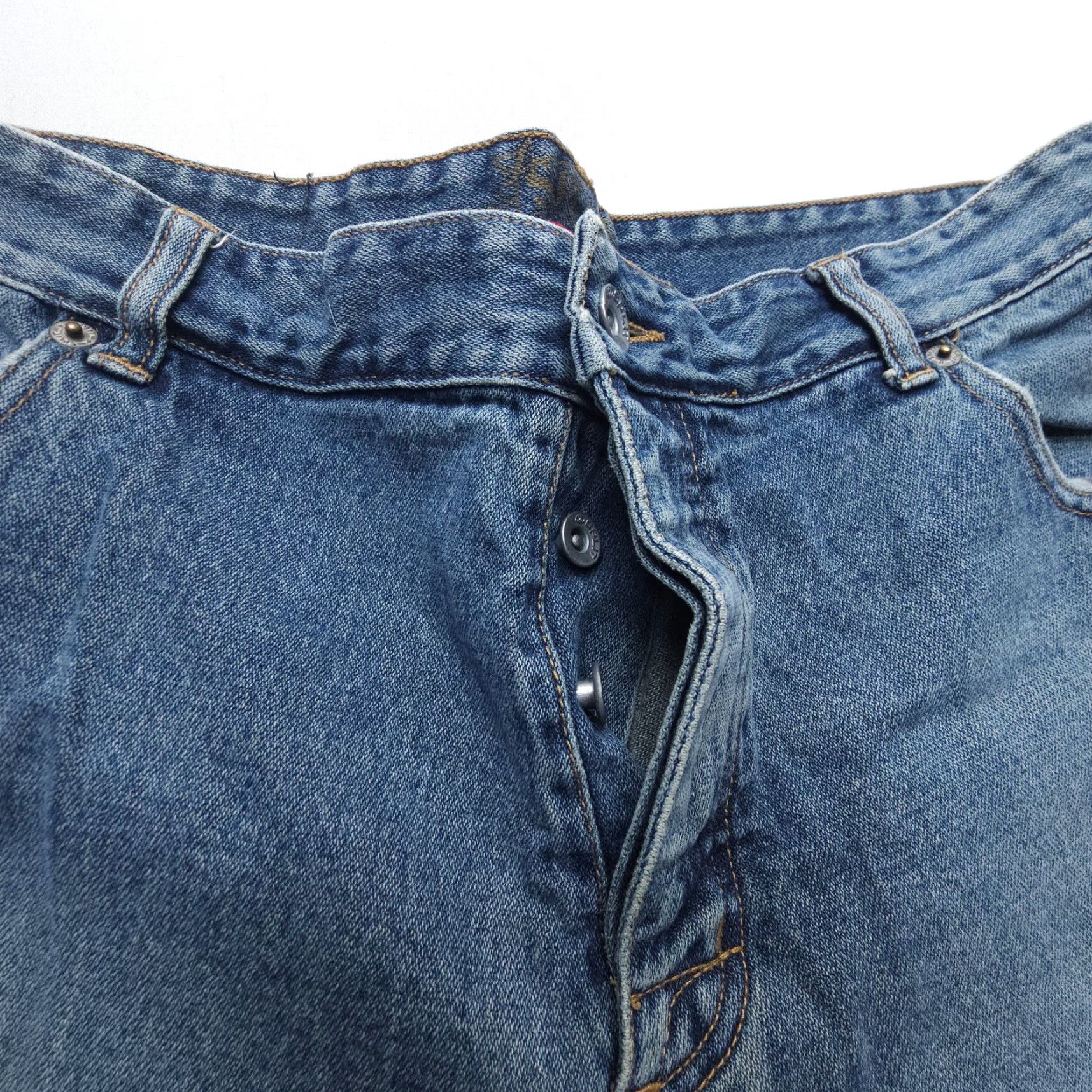 Vintage VTG Split Jeans Mens 36 x 30 Blue Streetwear 90s American Button Fly Baggy Jeans Size US 36 / EU 52 - 7 Thumbnail