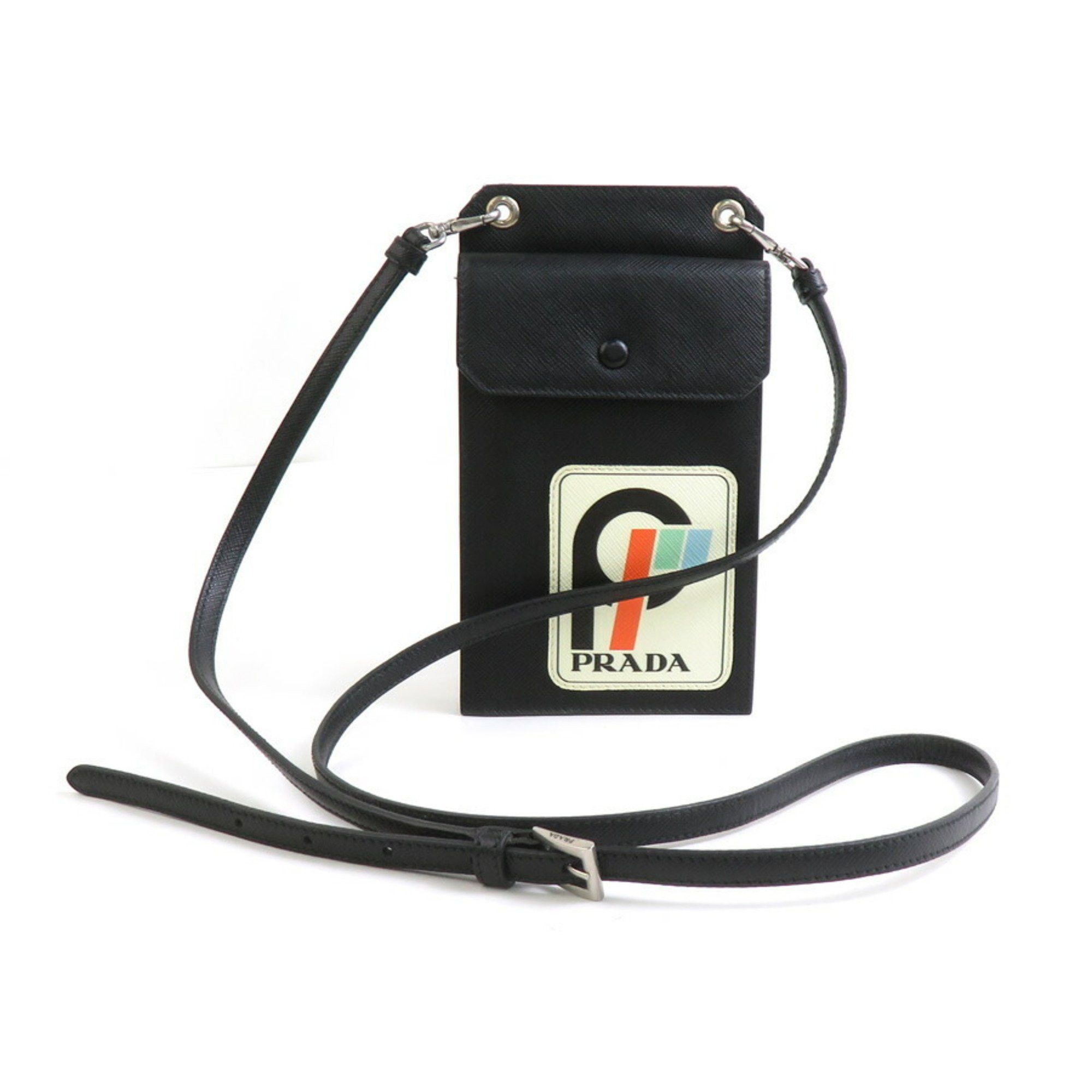 Prada Prada Shoulder Bag with Smartphone Pouch, Leather, Black, Men's and Women's, H31342a Size ONE SIZE - 1 Thumbnail