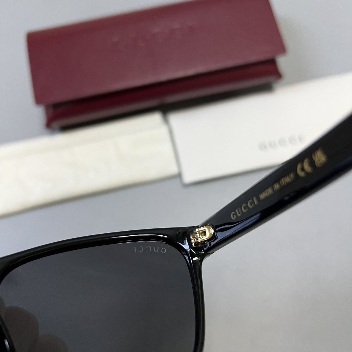 Gucci Gucci NEW Black Rectangular Men's Sunglasses NEW luxury Size ONE SIZE - 11 Thumbnail