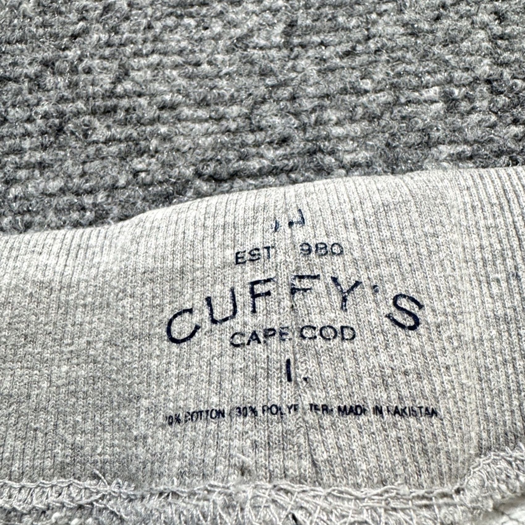 Vintage Cuffy's Sweatpants Women's Large Cotton Blend Gray Lounge Stained Track Pants Ladies L Gray Size 36" / US 14 / IT 50 - 3 Thumbnail