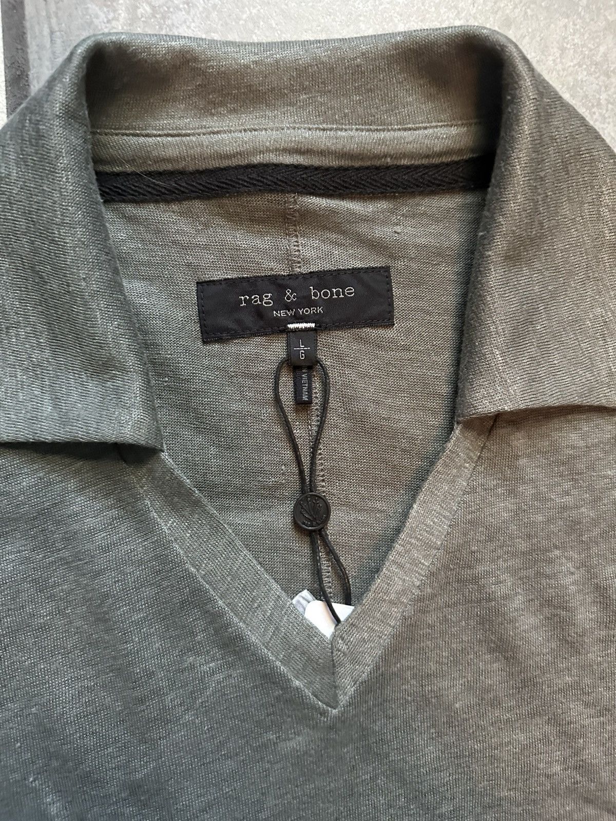 Rag & Bone Rag & Bones CLASSIC LINEN JOHNNY POLO Size US L / EU 52-54 / 3 - 3 Thumbnail