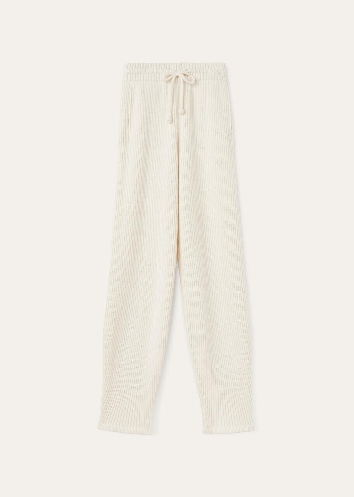 Loro Piana o1srvl11e0125 FAO2394 Showa Silk Cashmere Pant in Cream Size 28" / US 6 / IT 42 - 1 Thumbnail