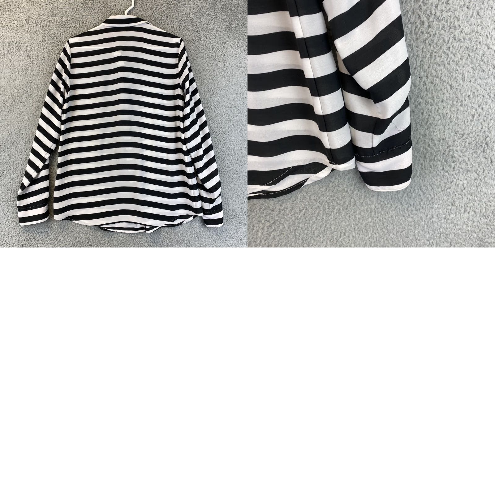 Banana Republic Banana Republic Shirt Women’s M Blouse Black Striped Light Weight Tunic /74-23 Size M / US 6-8 / IT 42-44 - 8 Thumbnail
