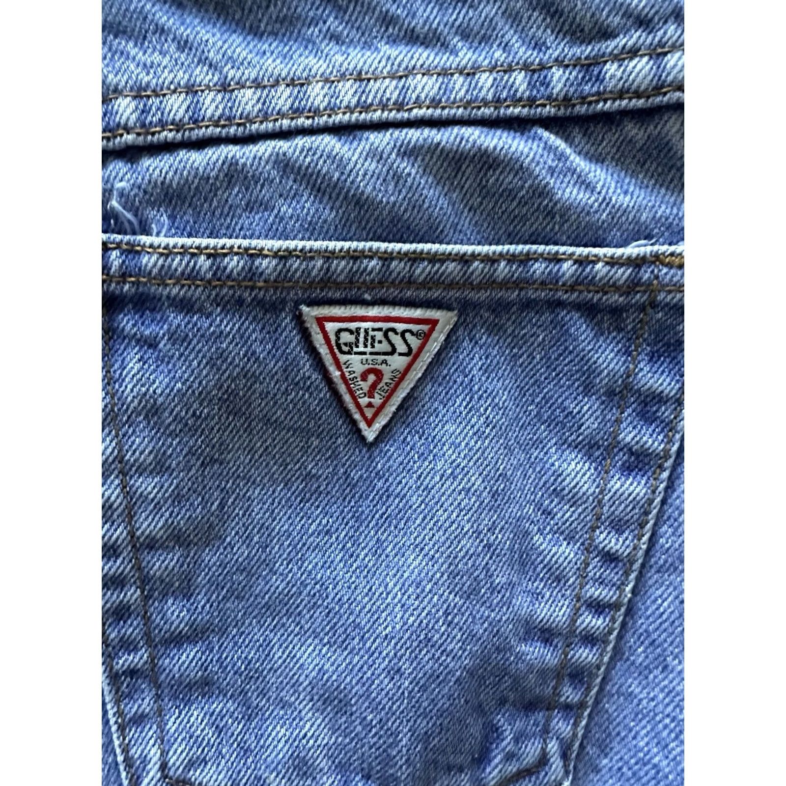 Guess VINTAGE GUESS Denim Jeans 80s Size 30 Blue In USA 1980s Mens Boys Size 29" - 2 Thumbnail