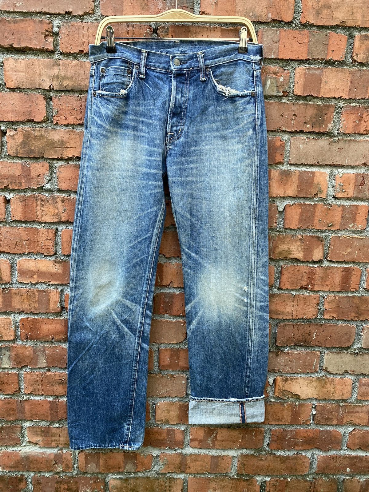 Japanese Brand × Vintage size 32x31.5 vintage omnigod japanese brand redline denime Size US 31 - 1 Thumbnail