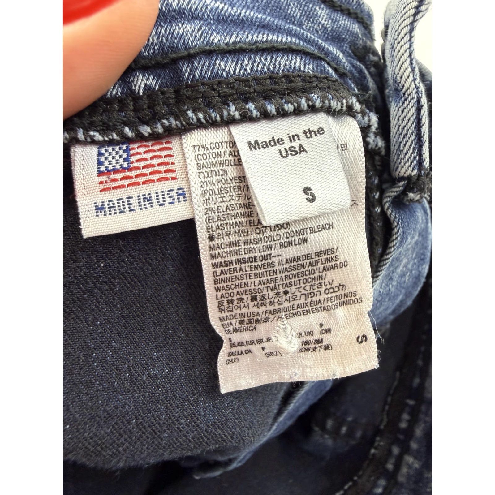 American Apparel American Apparel Jeans Womens Small Blue Acid Wash High Rise Jeggings Skinny Size 28" / US 6 / IT 42 - 4 Thumbnail
