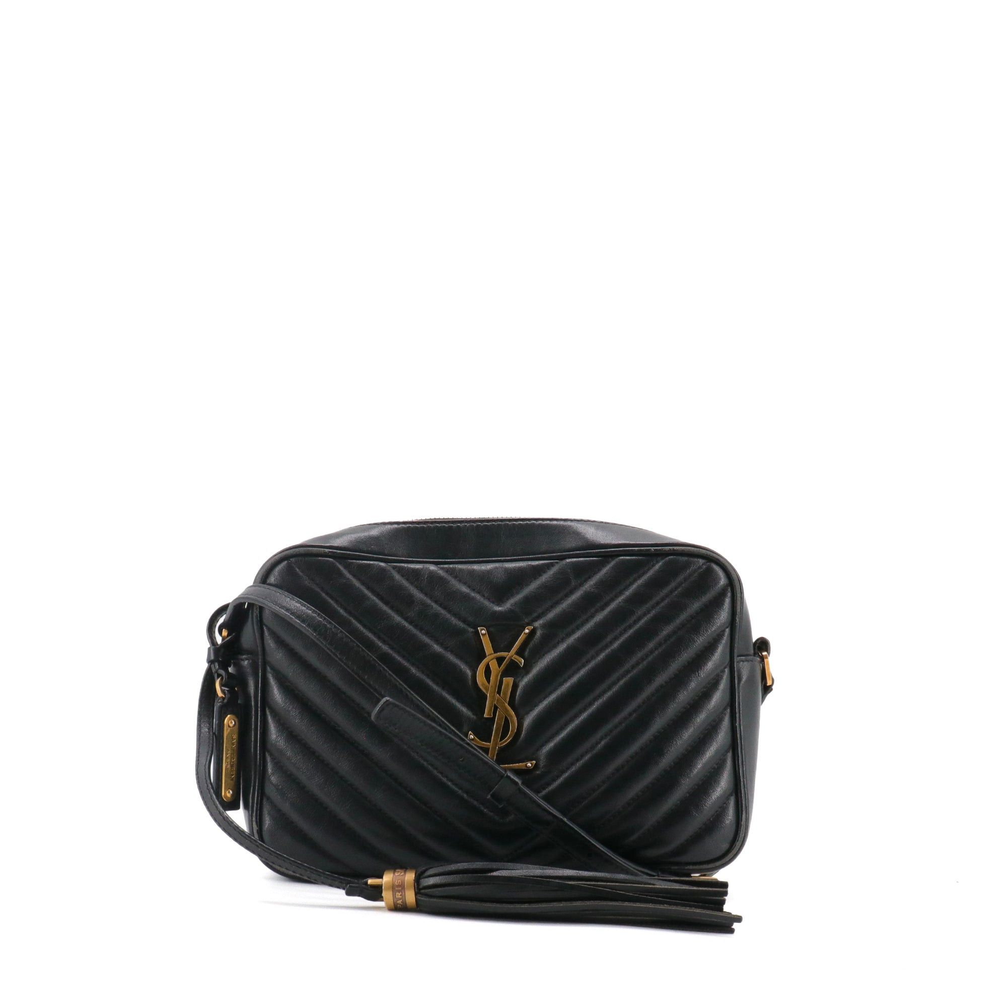 Saint Laurent Paris SAINT LAURENT - Lou Saint Laurent shoulder bag in black chevron leather Size ONE SIZE - 1 Thumbnail