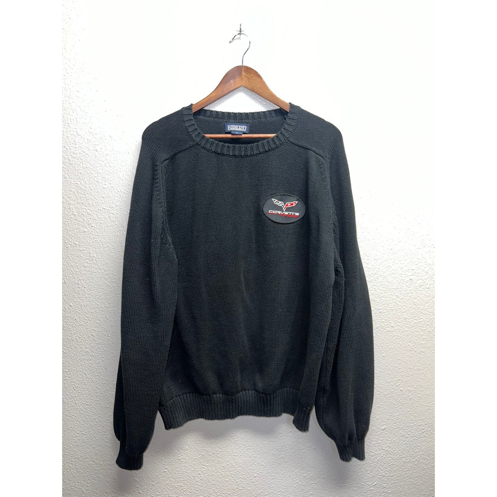 Vintage Vintage Corvette Sweater Car Racing Land's End 80s VTG XL Size US XL / EU 56 / 4 - 1 Thumbnail