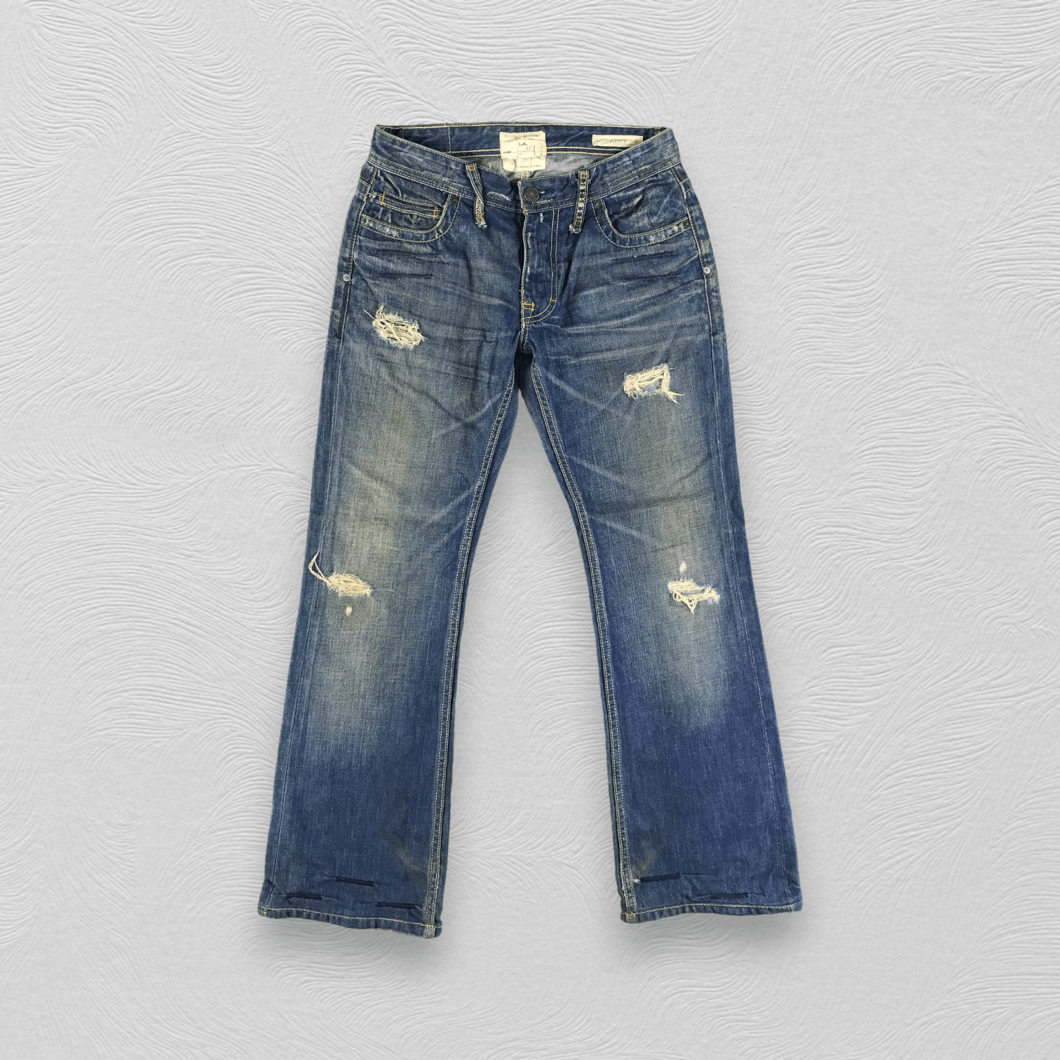 Jimmy Taverniti Jimmy Taverniti Jeans Distressed Denim KJ2453 Size US 30 / EU 46 - 1 Thumbnail