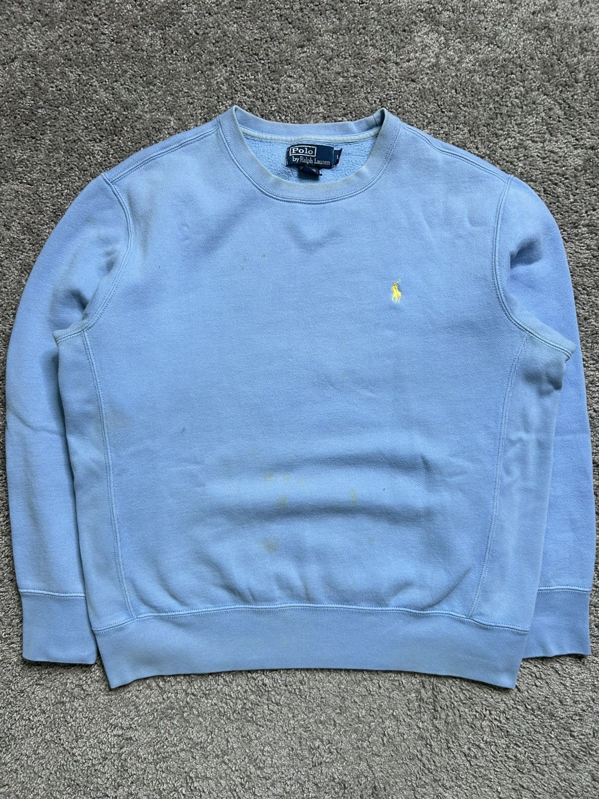 Polo Ralph Lauren Vintage 90s Polo Ralph Lauren Blank Crewneck Sweatshirt Size US L / EU 52-54 / 3 - 1 Thumbnail