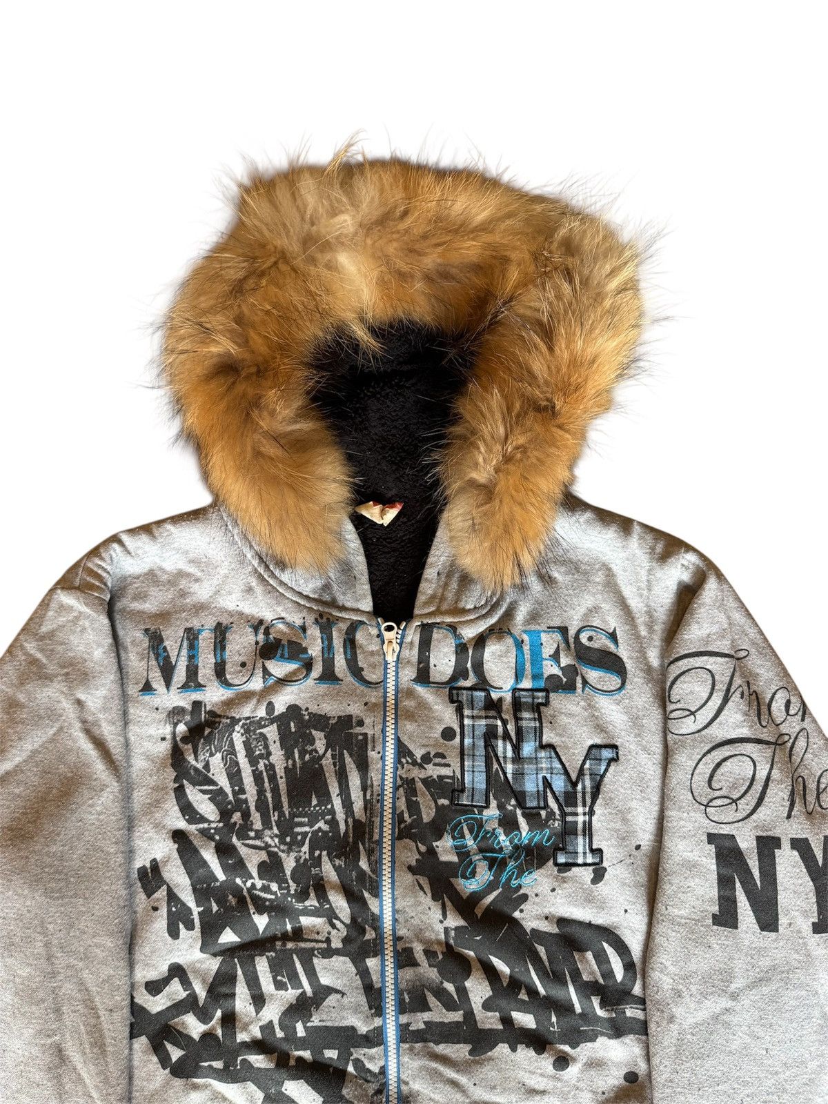 Japanese Brand LOOK HEAVEN MUSIC DOES FUR HOODIE LIKE IFSIXWASNINE STYLE Size US L / EU 52-54 / 3 - 2 Thumbnail