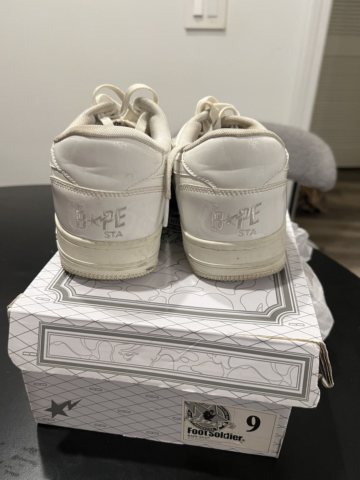 Bape White on white Bape Patent Leather Forces Size US 9 / EU 42 - 6 Thumbnail