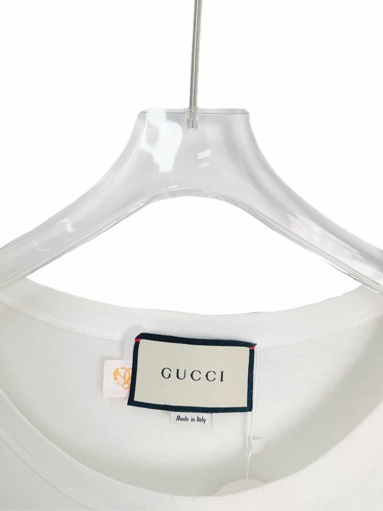 Gucci Gucci White logo letter graffiti printed cotton round-neck Size US S / EU 44-46 / 1 - 3 Thumbnail