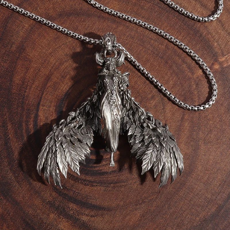 Jewelry Angle Wings Pendant Necklace Size ONE SIZE - 4 Thumbnail