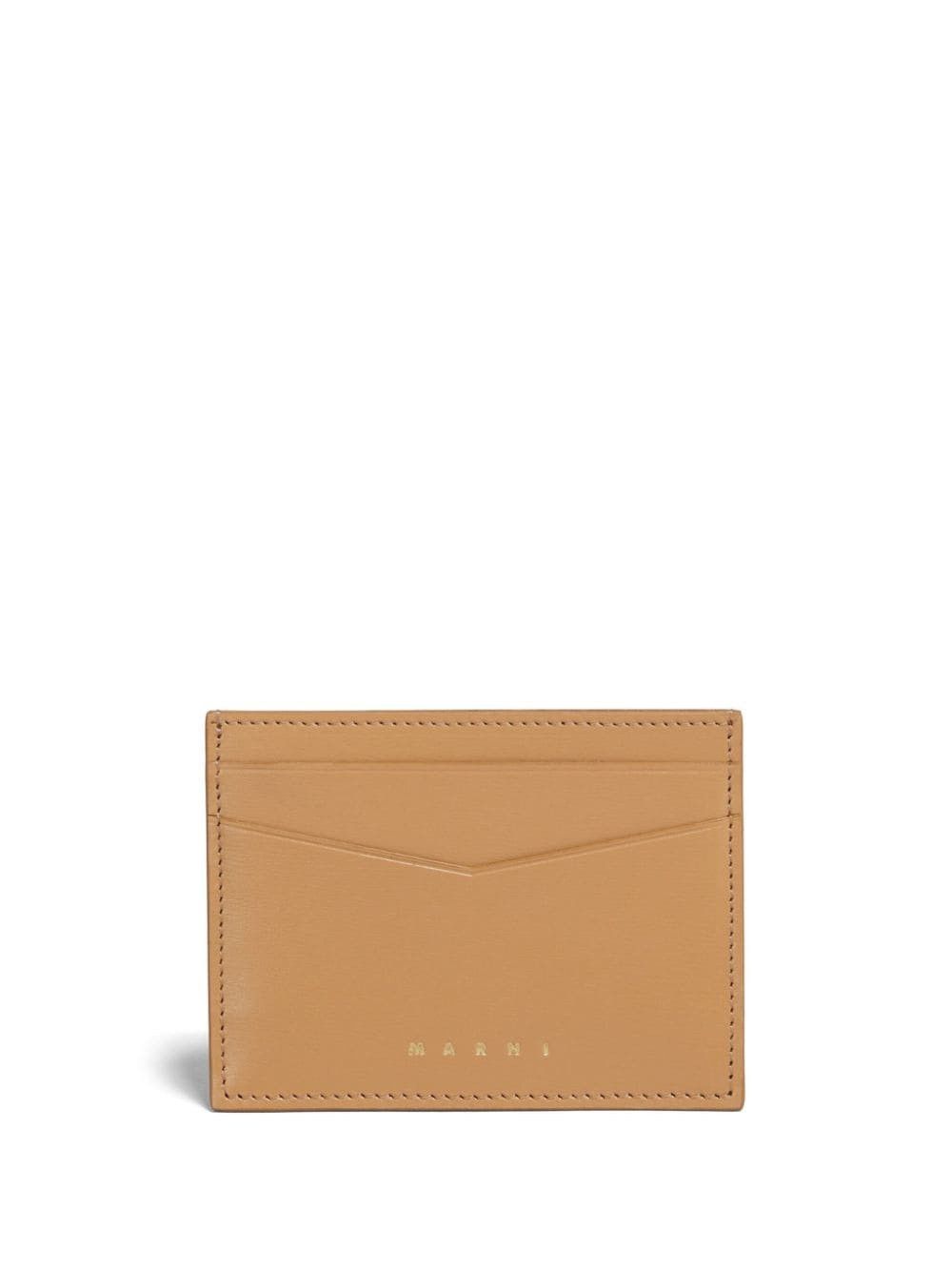 Marni o1w1db10125 Size:OS/Logo-Print Leather Cardholder in Brown Size ONE SIZE - 1 Thumbnail
