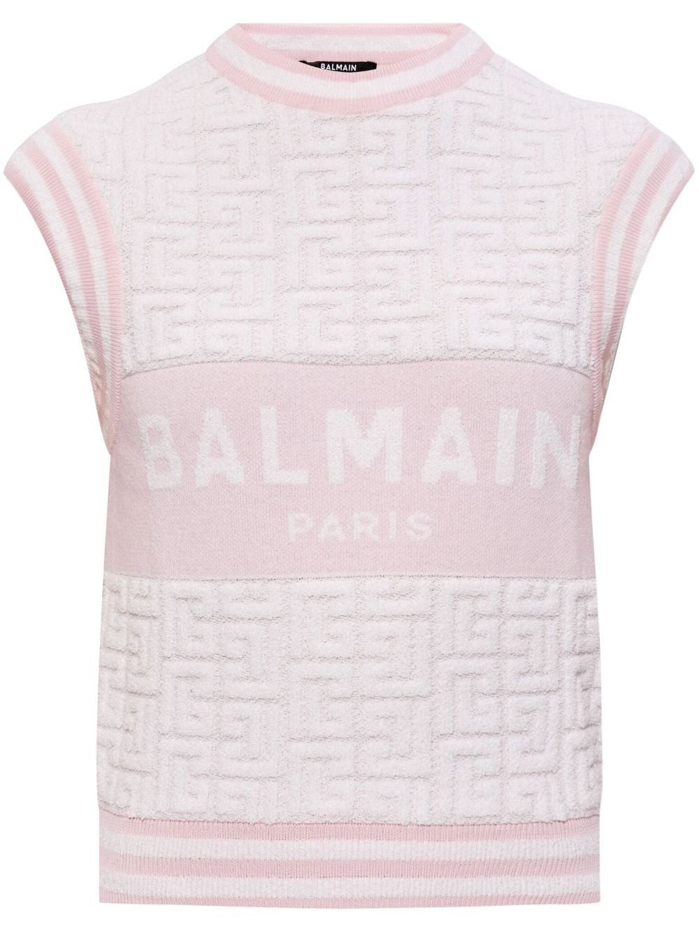 Balmain MONOGRAM LOGO TANK TOP Size S / US 4 / IT 40 - 1 Thumbnail