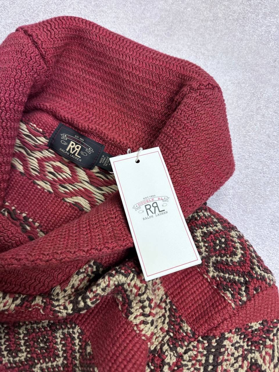 RRL Ralph Lauren NWT VINTAGE RALPH LAUREN RRL HAND KNIT AZTEC SWEATER RARE Size US L / EU 52-54 / 3 - 4 Thumbnail