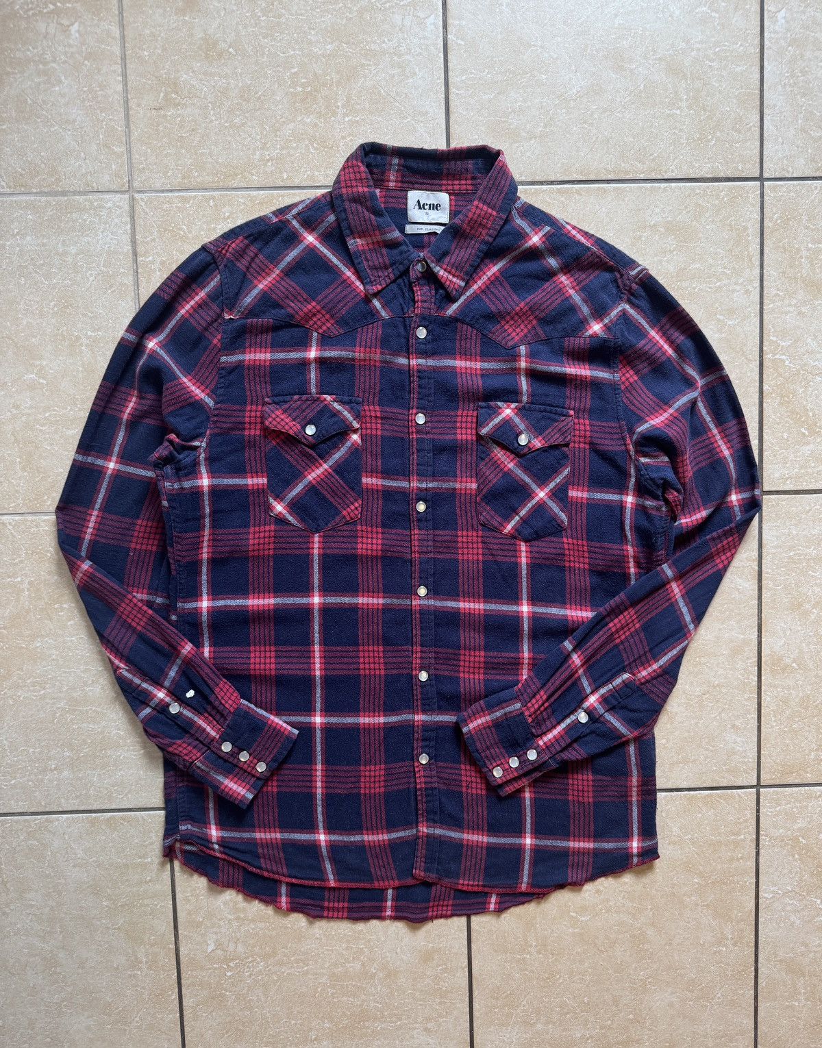 Vintage Acne Studios Western AW10 Check Cowboys Shirt