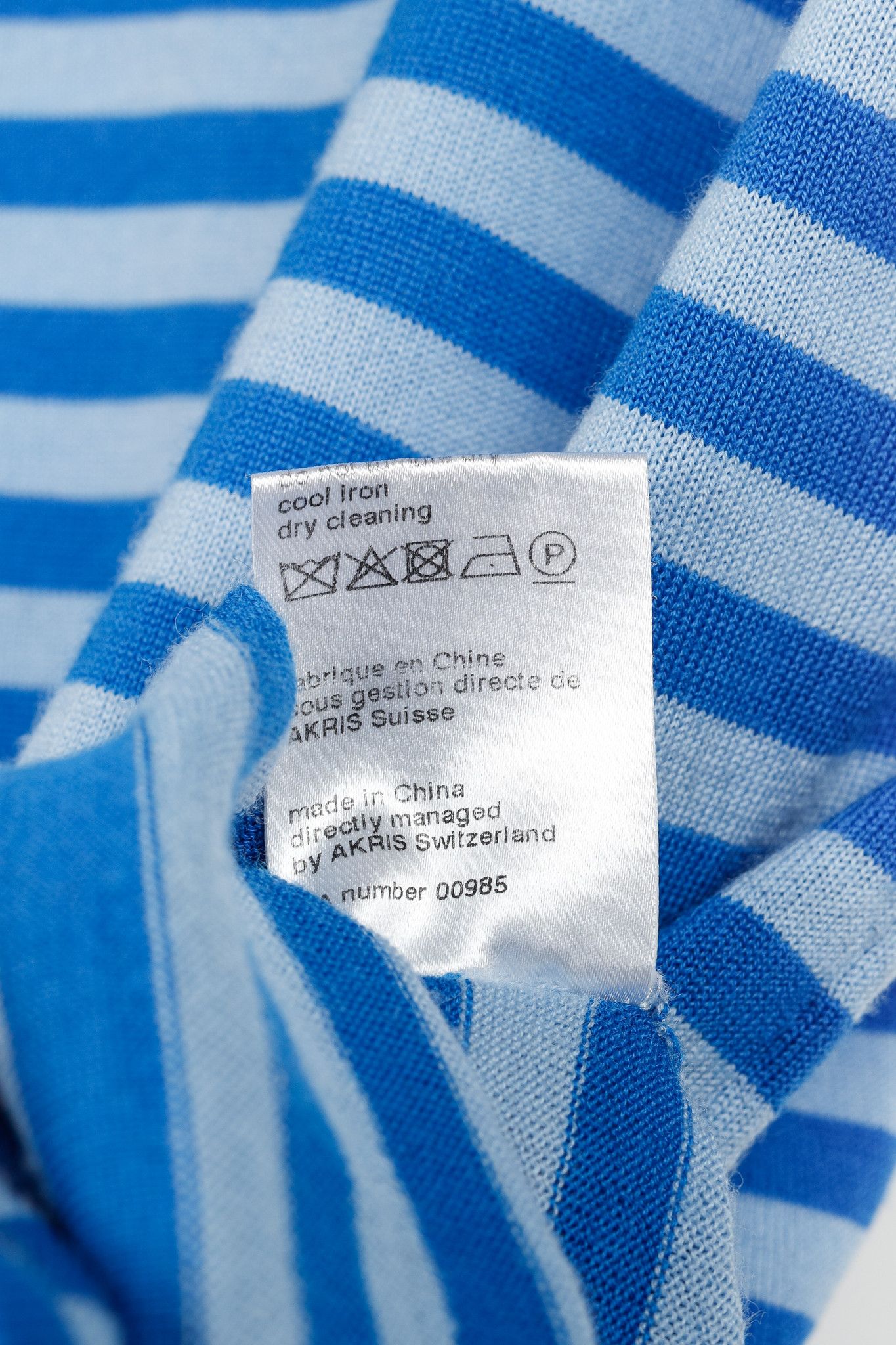 Akris Akris Punto Blue Striped Wool Sweater Size L / US 10 / IT 46 - 9 Thumbnail